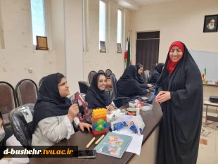 برگزاری کارگاه «جادوی حواس در آموزش هنر به روش مونته‌سوری» در آموزشکده ملی مهارت دختران الزهرا(س) بوشهر 7